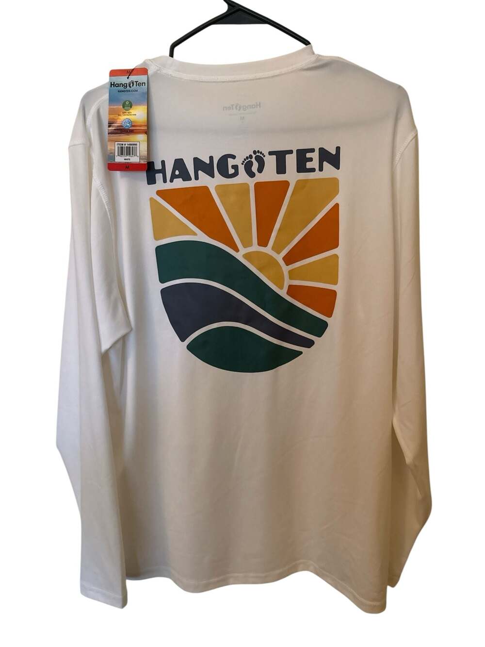 Hang Ten Men's Long Sleeve UPF 50+ Sun Protection Graphic T-Shirt